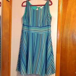 Blue striped dress
